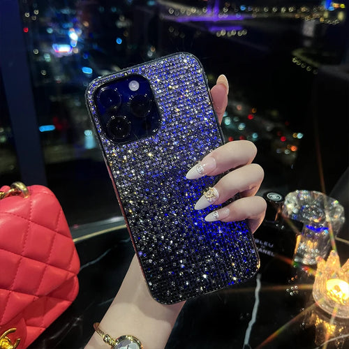 Ins bling Glitter Plating soft silicon phone case for iphone 15 14 Pro Max 13 12 11 7 Plus X XS XR SE  Diamond sparkle Cover